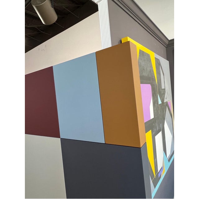 Paint William Finlayson Jr. Acrylic on Wood Assemblage Titled: "A.B.C. 5” 2024 For Sale - Image 7 of 9