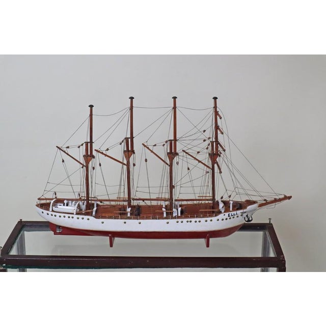 Sailing Training Ship Elli in the Display Case with Glass, Denmark, 1958 For Sale - Image 16 of 18