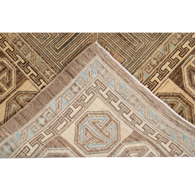Modern Khotan Wool Rug 9 Ft 1 in X 12 Ft. For Sale In New York - Image 6 of 12