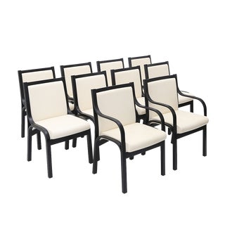 Model Cavour Dining Chairs by Vittorio Gregotti, Lodovico Meneghetti and Giotto Stoppino for Poltrona Frau, 1970s, Set of 10 For Sale