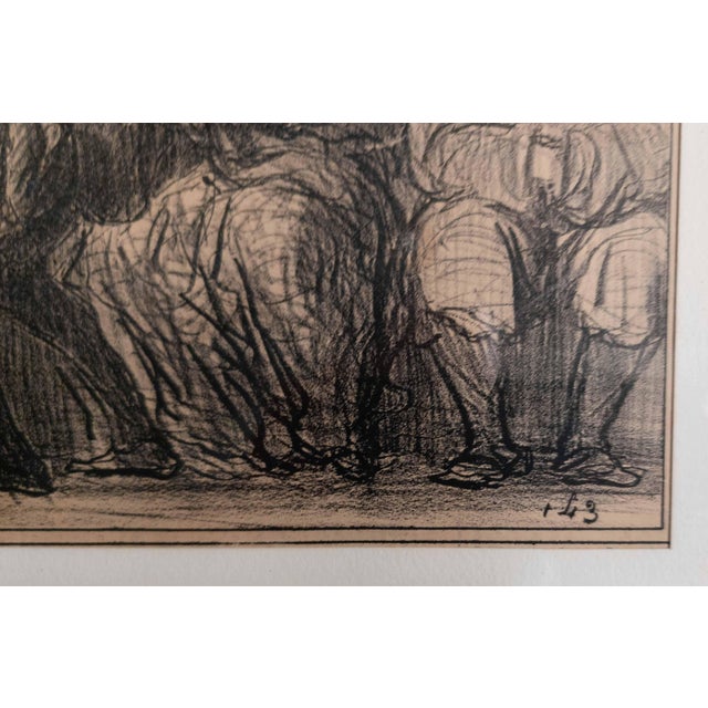 19th Century French Lithograph Print "En Chemin De Fer" by Honore Daumier For Sale - Image 13 of 15