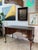 Traditional Vintage Georgian Style Mahogany Leather Top Writing Desk For Sale - Image 3 of 11