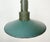 Industrial Green Enamel Pendant Lamp with Cast Aluminium Top, 1960 For Sale - Image 4 of 16