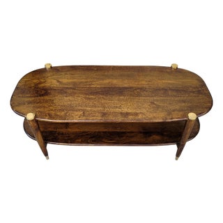 Mid-Century Elanza Coffee Table in Mango Wood from Chehoma, Belgium, 2010s For Sale