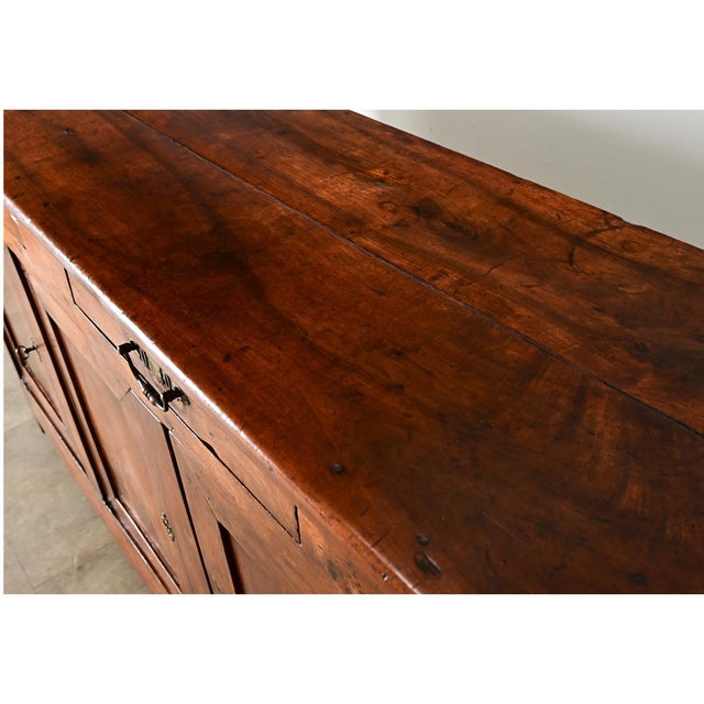French 19th Century Solid Walnut Enfilade For Sale - Image 11 of 16