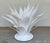 Original retail $7980, stylish Currey & Company Modern White Meta Agave Sculptures Pair, showroom floor samples