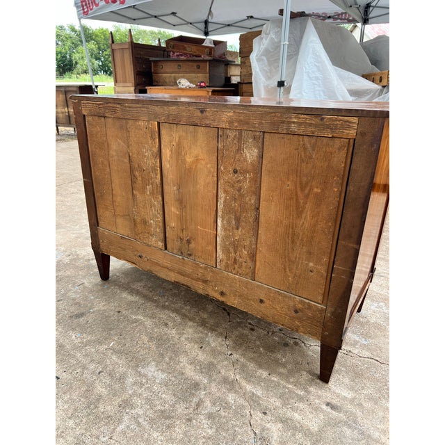 Brass French 19th Century Louis XVI Mahogany Commode / Chest of Drawers For Sale - Image 8 of 12