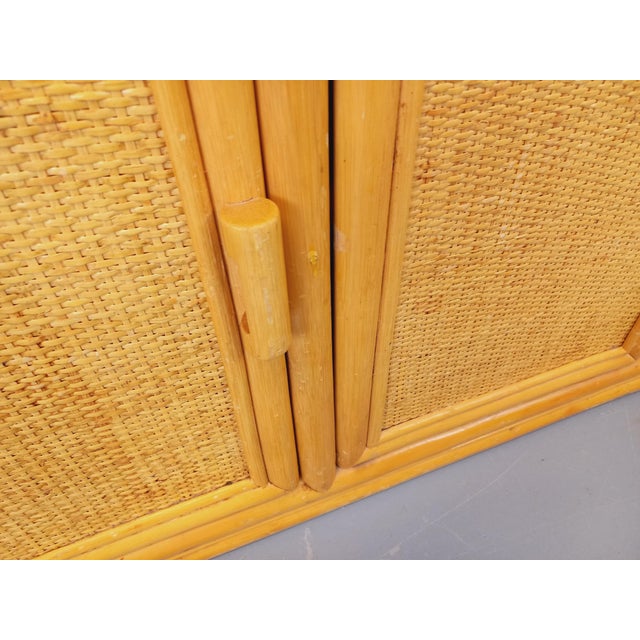 Vintage Woven Rattan Sideboard, 1970s For Sale - Image 17 of 18