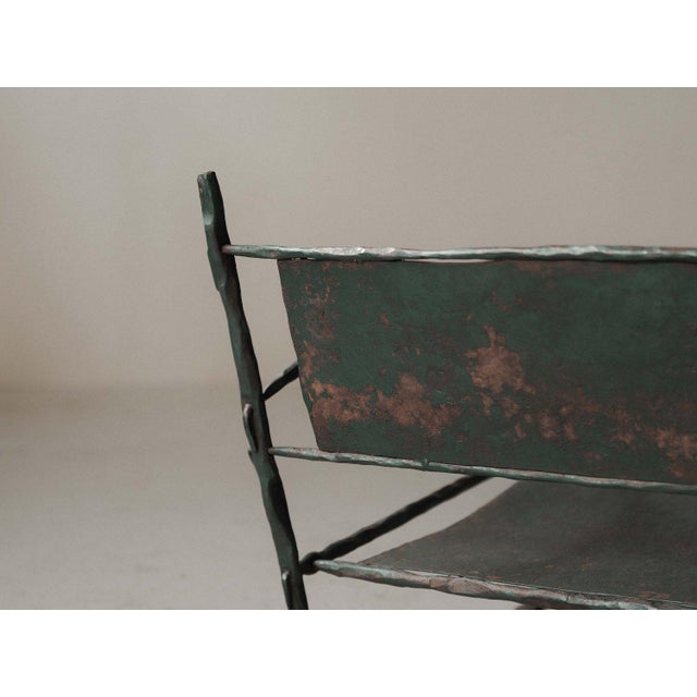 Handcrafted Hammered Wrought Iron Lounge Chair, France, 1960s For Sale - Image 16 of 18