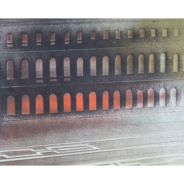 Late 20th Century Signed Cityscape Lithograph by Peter Paul For Sale - Image 5 of 9