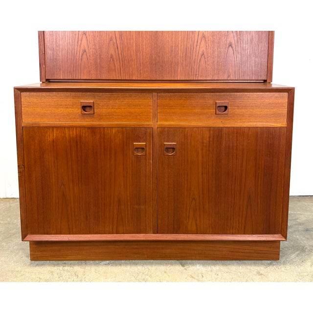 MCM Danish Modern Teak Bookcase Wall Unit by Erik Brouer for Brouer Mobelfabrik For Sale - Image 10 of 12