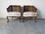French Provincial 1960s Vintage French Provincial Louis XV-Style Carved Walnut & Cane Club Chairs – Pair For Sale - Image 3 of 13