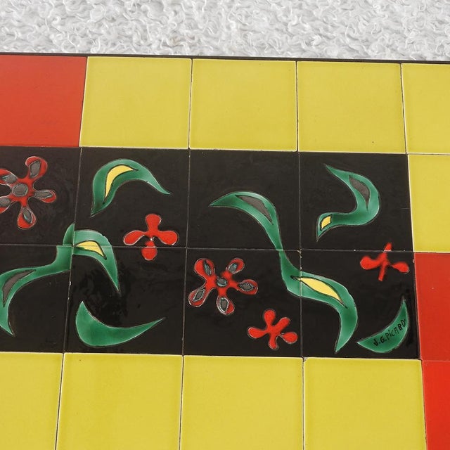 1950s Low Ceramic Table by J.G. Picard, France, 1950s For Sale - Image 5 of 12