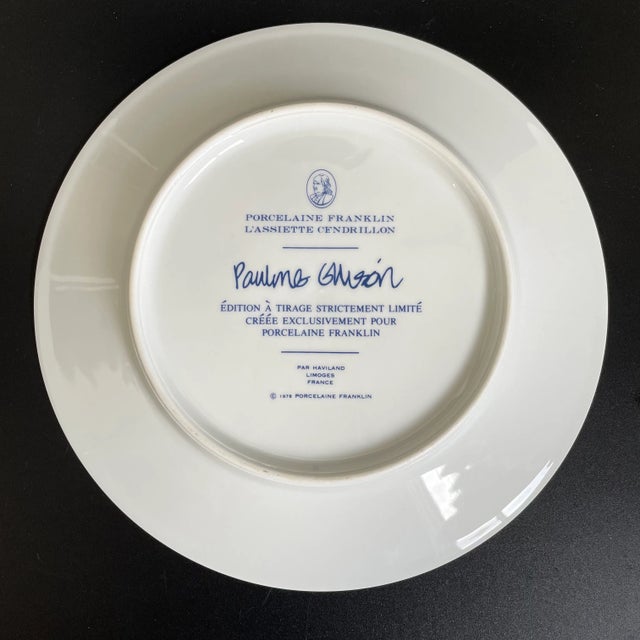 A Franklin Porcelain Haviland Limoges Collector Plate of Cinderella and Prince Charming courtship and marriage. There are...