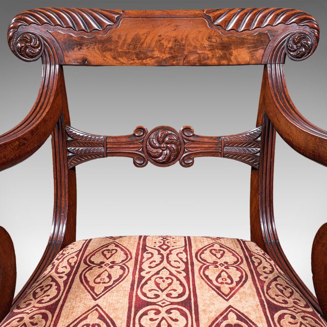 Pair of Antique Morning Room Elbow Chairs, English, Reception Seat, William IV For Sale - Image 9 of 12