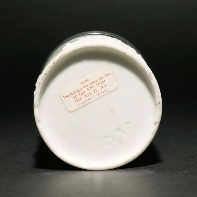 Antique 18th Century French Mennecy Blanc De Chine Porcelain Tobacco Jars With Relief Molded Prunus Circa 1750 - a Pair For Sale - Image 12 of 13