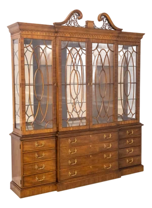 Henredon Rittenhouse Square Mahogany Breakfront China Cabinet