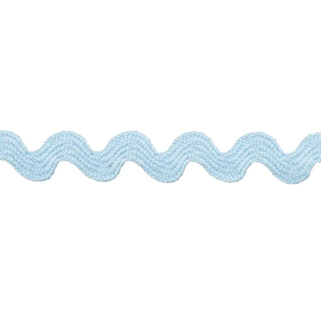 Contemporary Sample - Schumacher Ric Rac Tape Small Tape in Pale Blue For Sale - Image 3 of 3