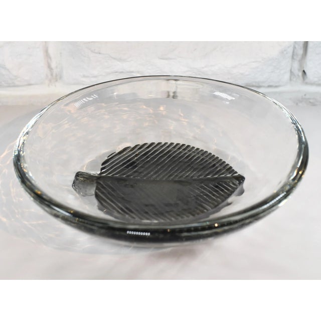 Mid Century Modern Alfredo Barbini Murano Glass Leaf Bowl For Sale - Image 11 of 11