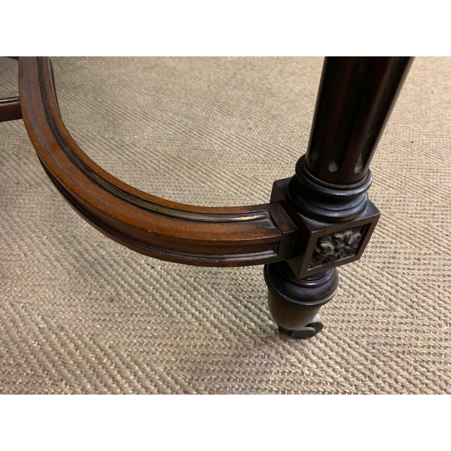 Wood French Mahogany Library Table, 1840 For Sale - Image 7 of 16