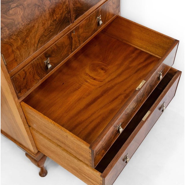 Art Deco Walnut Linen Press Chest of Drawers, 1930s For Sale - Image 10 of 18