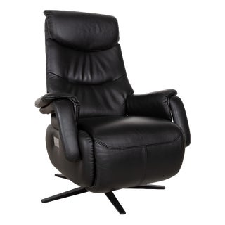 Mondo Multimaxx Relaks Leather Armchair Black Electric Function For Sale