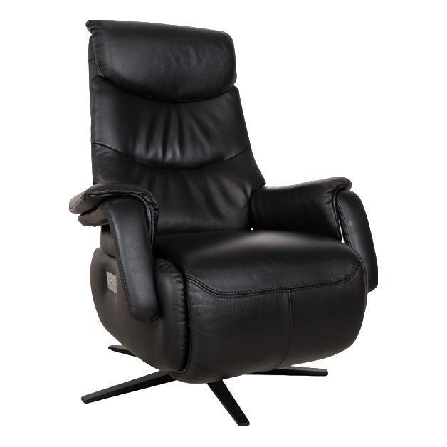Mondo Multimaxx Relaks Leather Armchair Black Electric Function For Sale