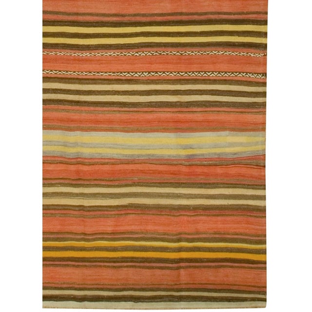 Brown Vintage Turkish Kilim Runner Rug 5ft 5in X 16ft 6in For Sale - Image 8 of 8