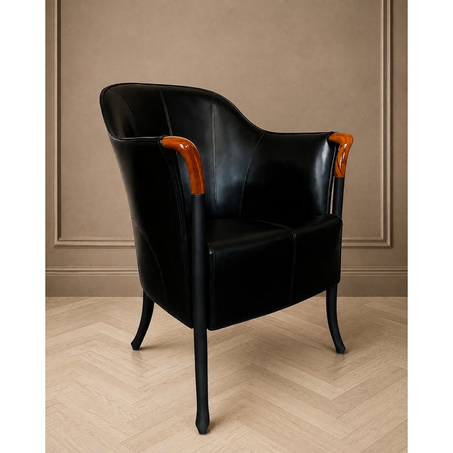 Wood Modern Chair by Umberto Asnago for Giorgetti, 1950s For Sale - Image 7 of 7