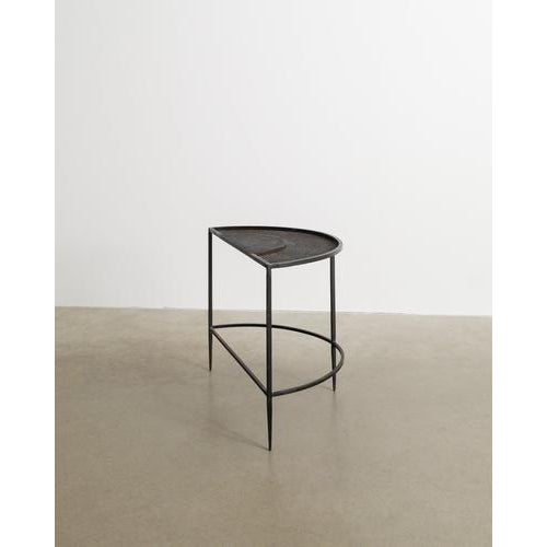 Mathieu Matégot French Mid Century Console Side Table in Black Metal by Mathieu Matégot, 1950s For Sale - Image 4 of 5