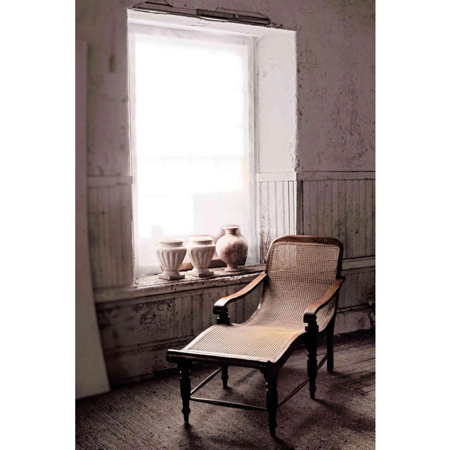 Vintage Chaise Lounge Chair - Hand Caned For Sale - Image 11 of 11