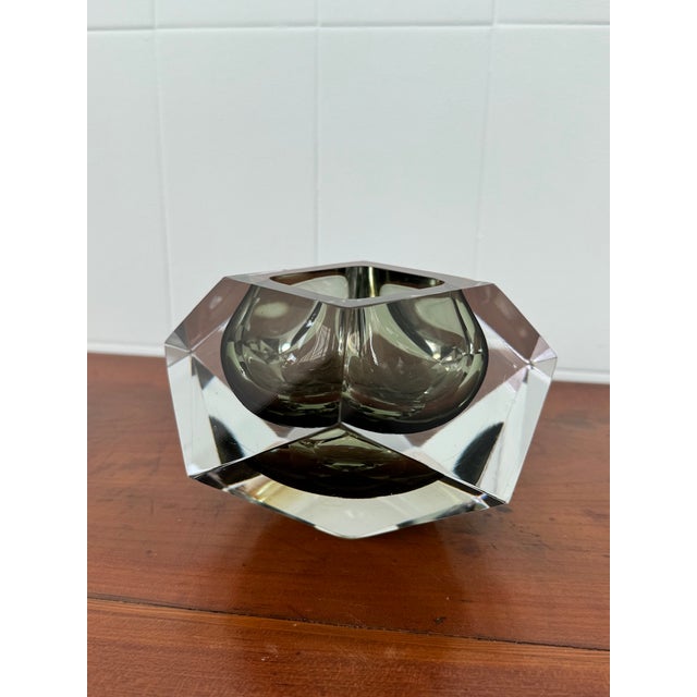 Glass Murano Glass Ashtray attributed to Flavio Poli for Seguso, 1960s For Sale - Image 7 of 13