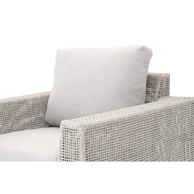 Tropez Teak & Rope Outdoor Sofa Chair For Sale - Image 4 of 8
