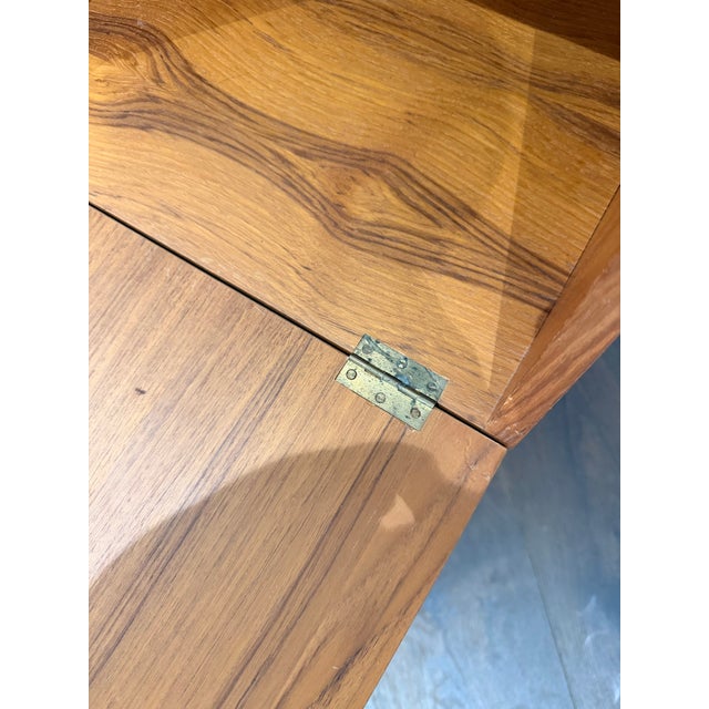 Brown Vintage Danish Modern Teak Nightstands – Pair by Nordisk Andels-Eksport (Denmark), A Pair For Sale - Image 8 of 17