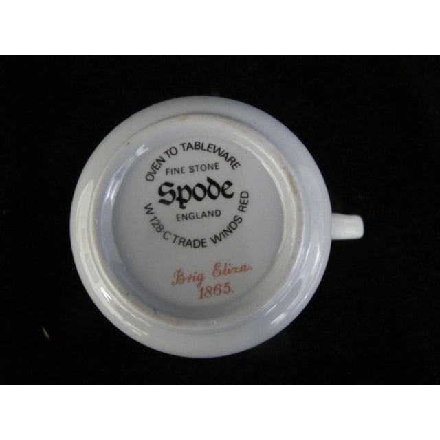 Early 20th Century Spode Copeland Red Trade Winds Brig Eliza 1865 & 1820 Demitasse Cup & Saucer For Sale In Portland, OR - Image 6 of 8