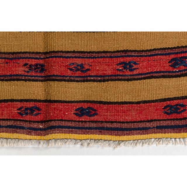 Textile Antique Anatolian Stripe Kilim Rug For Sale - Image 7 of 10