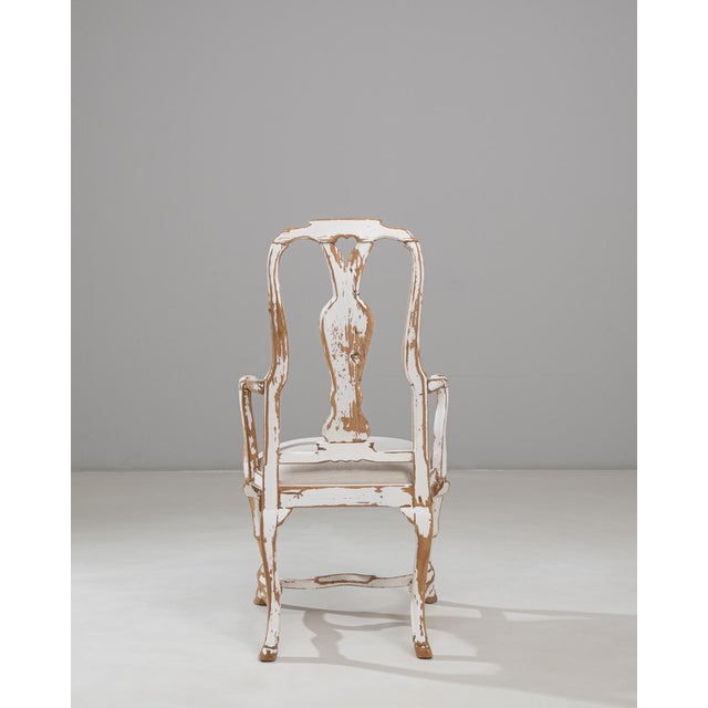 20th Century Swedish Rococo Revival Wood Patinated Dining Chair For Sale - Image 18 of 18