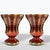 Hand-Gilded Ruby Glass Vase from Bohemia Crystal For Sale - Image 3 of 8