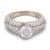 Contemporary Vintage Diamond 18k White Gold Engagement Ring, Size 5.5 For Sale - Image 3 of 5