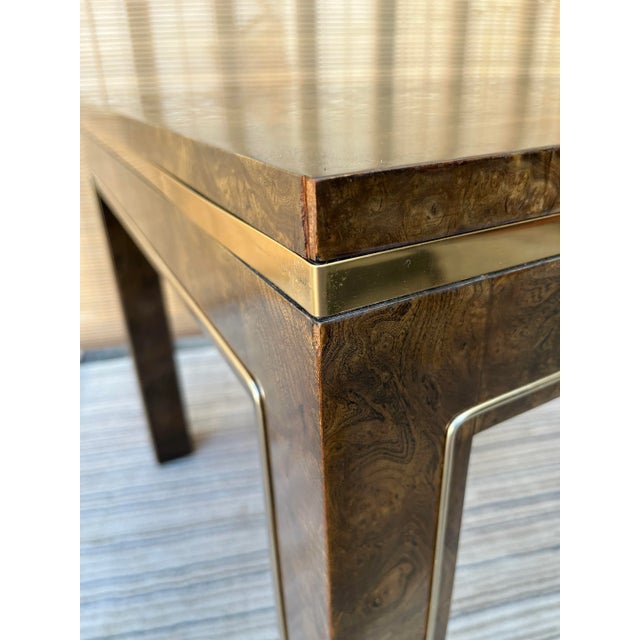 Brown Vintage Mid-Century Burl Side Table by Mastercraft Furniture For Sale - Image 8 of 13