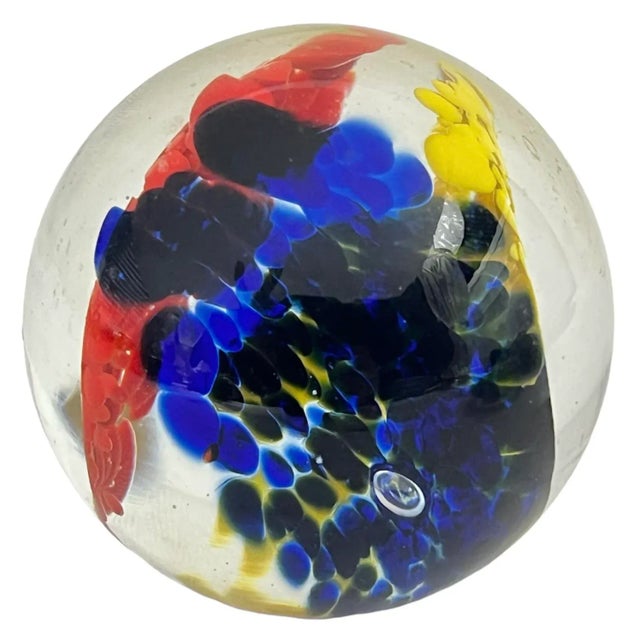 1980s European Glass Paperweight by Atelier Beranek For Sale - Image 4 of 5