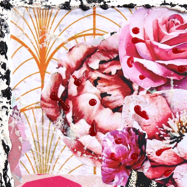 Pink Lovely LV - Abstract Color Drenched Textural Feminine Pink Tone Collage Artwork by Marion Duschletta For Sale - Image 8 of 10