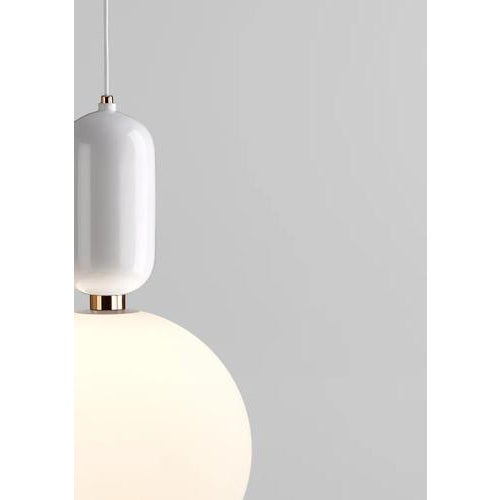White Aballs T Gr Suspension Lamp in Ceramic and Glass by Jaime Hayon for Parachilna For Sale - Image 6 of 17