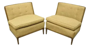 Mid 20th Century Mid Century Modern Paul McCobb Style Barrel Back Slipper Lounge Chairs - a Pair