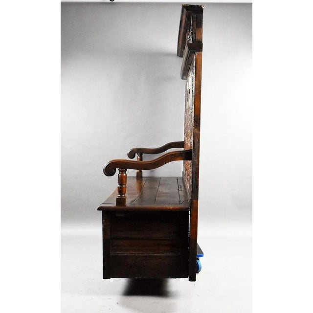 Carved Oak Hall Bench, 1890 For Sale - Image 12 of 14