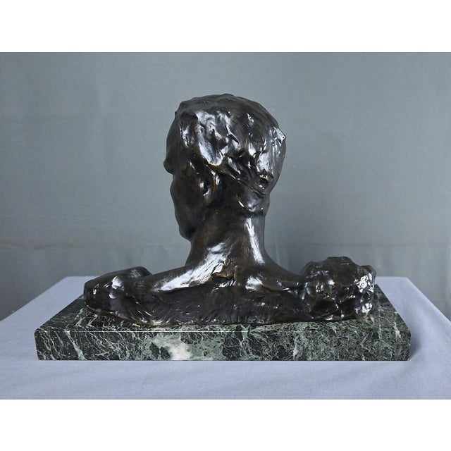 Victor Demanet, Bust of a Man, 20th Century, Bronze For Sale - Image 15 of 18