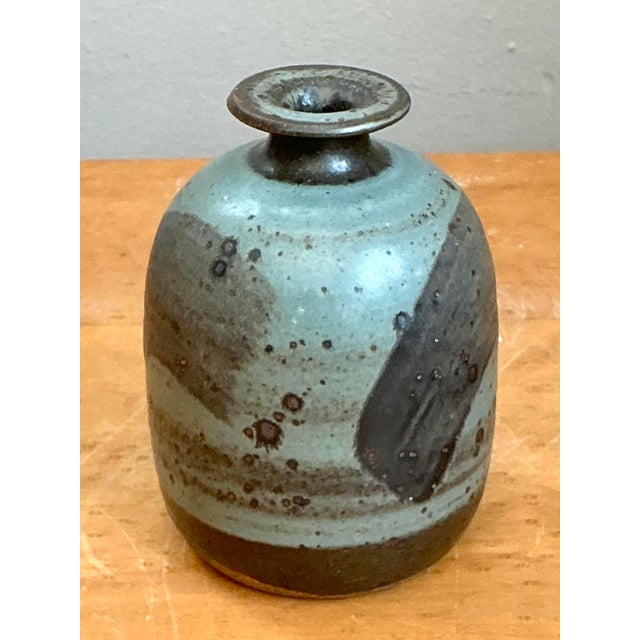 Vintage Abstract Glazed Ceramic Vase For Sale - Image 12 of 12