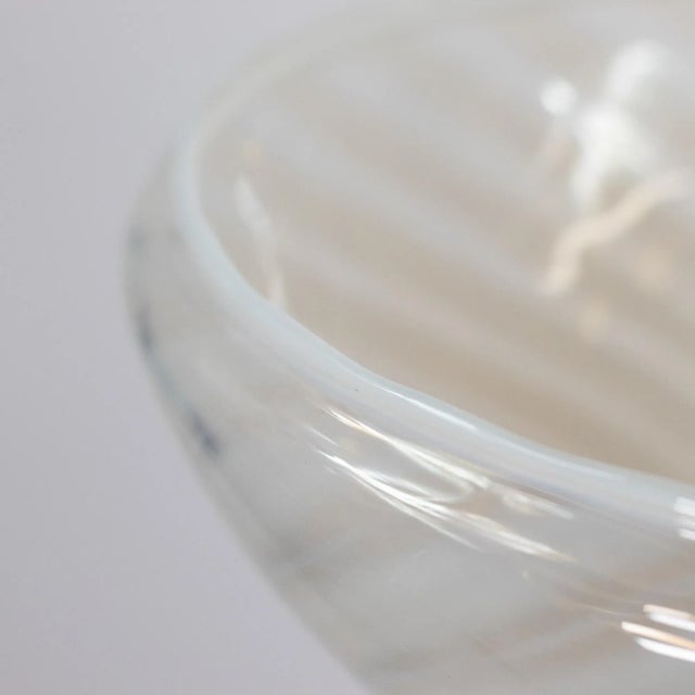 Mid-Century Opaline Filigrana Murano Chandelier For Sale - Image 16 of 18