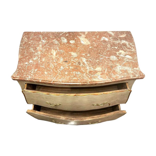 Mid 19th Century Rococo Style Handcrafted Two-Drawer Chest, 1850 For Sale - Image 5 of 9