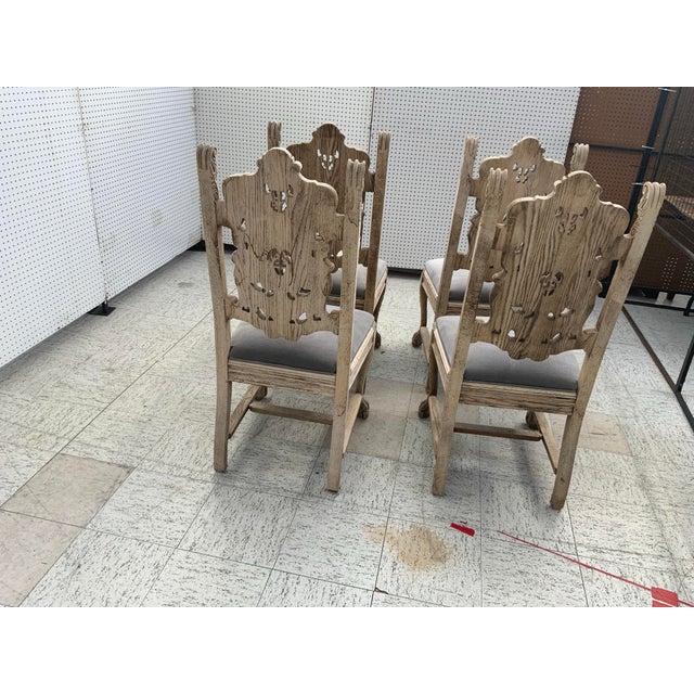 1900 - 1909 1900s Antiques Four Chairs With Faces For Sale - Image 5 of 9